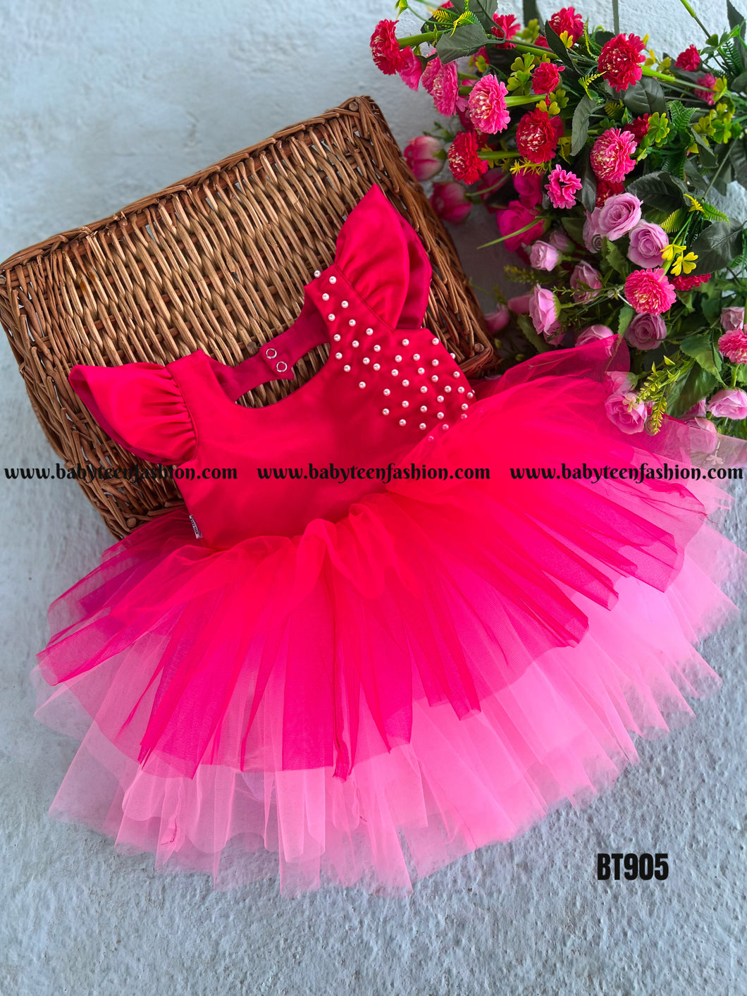 BT905 Crimson Pearl Princess Gown
