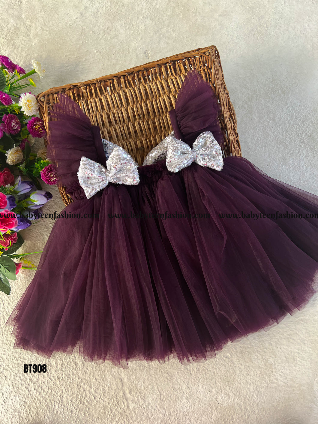 BT908 Majestic Plum Princess Gown