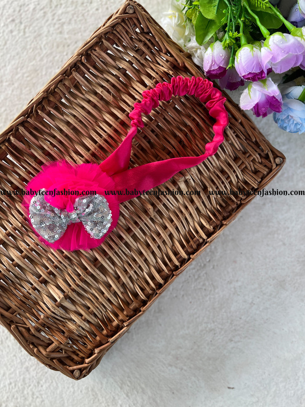 Flower Bow head band