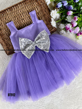 Load image into Gallery viewer, BT912 Lilac Glitter Bow Dress - Sparkle in Every Spin
