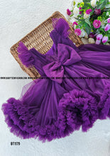 Load image into Gallery viewer, BT1179 Single Color Ruffle Party Wear Frock for Babies and Teenage Girls
