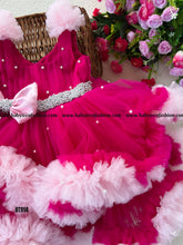 Load image into Gallery viewer, BT914 Radiant Fuchsia Flair Party Gown for Toddlers
