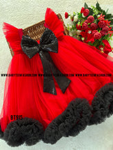Load image into Gallery viewer, BT915 Semi Partywear Double Bow Frock with Ruffle
