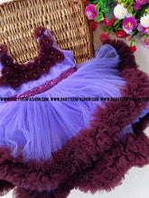 Load image into Gallery viewer, BT918 Royal Blossom: Majestic Purple Party Gown for Your Little Princess

