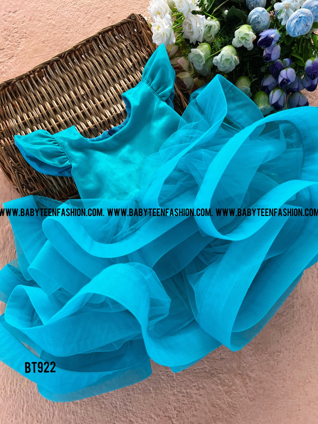 BT922 Ocean Theme Party Wear Frock