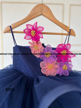 Load image into Gallery viewer, BT1378 Flower Crinoline Partywear Birthday Frock
