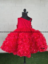 Load image into Gallery viewer, BT1186 Red Flower High Low Frock
