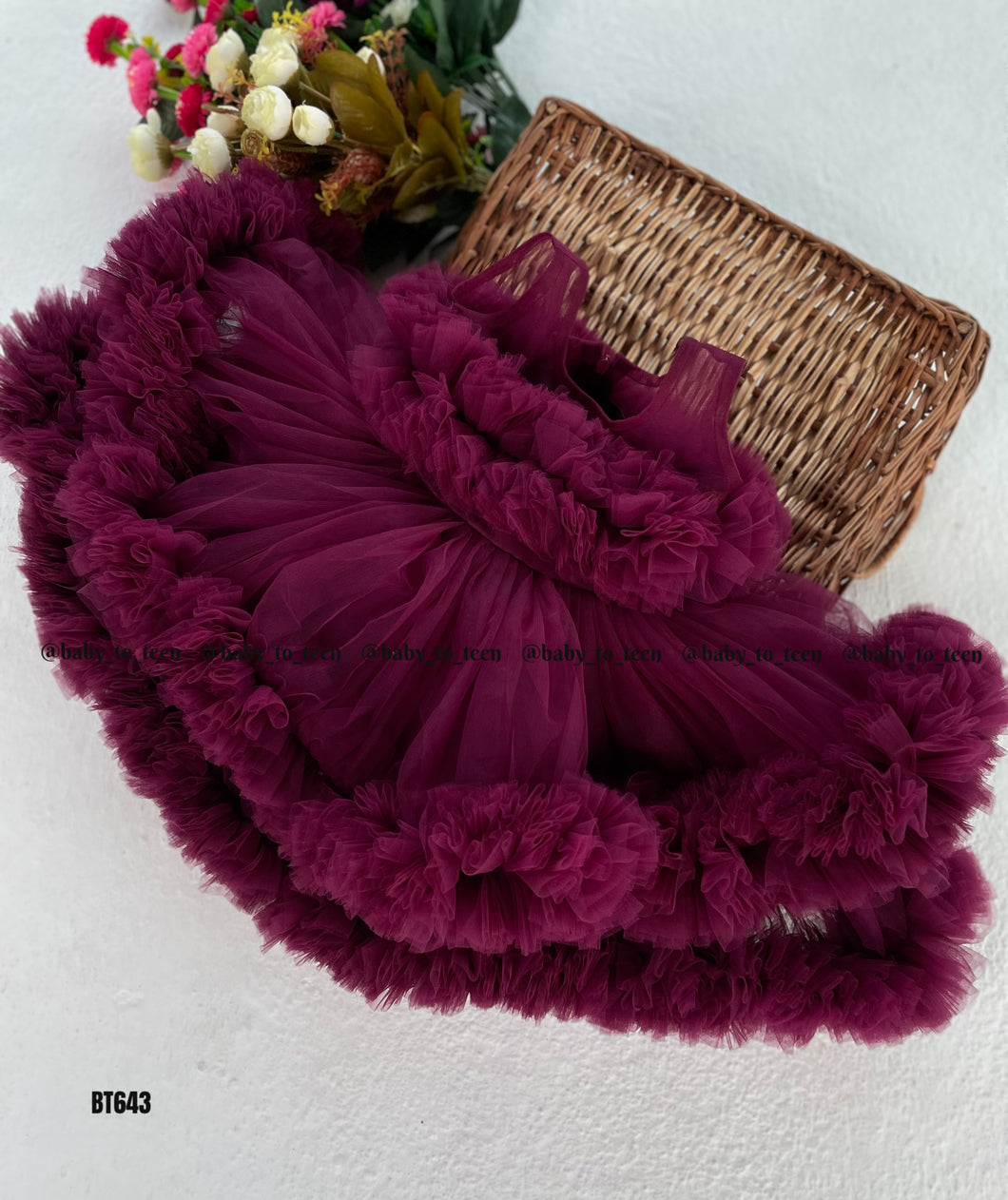 BT643 Double Ruffles Birthday Frock