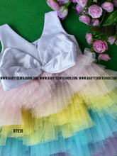 Load image into Gallery viewer, BT938 Unicorn Pastel Rainbow Twirl Dress
