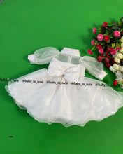 Load image into Gallery viewer, BT650 Classic White Elegance: Chic Party Dress with Satin Bow
