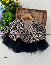 Load image into Gallery viewer, BT657 Leopard Print Frock for Theme Birthday Dress and Party for Girls and Teens
