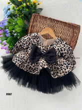 Load image into Gallery viewer, BT657 Leopard Print Frock for Theme Birthday Dress and Party for Girls and Teens
