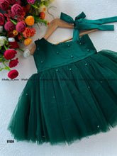 Load image into Gallery viewer, BT659 Green Pearl Embellished Partywear Frock
