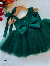 Load image into Gallery viewer, BT659 Green Pearl Embellished Partywear Frock

