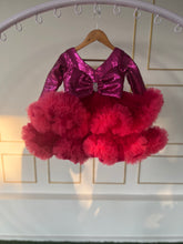 Load image into Gallery viewer, BT1381 Designer Ruffle Sequins Party Wear Frock
