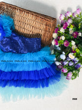Load image into Gallery viewer, BT639  Oceanic Ombre: Baby’s Vibrant Party Frock

