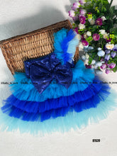 Load image into Gallery viewer, BT639 Blue Sequins Multi Color Party wear Frock
