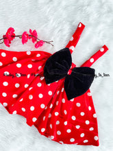 Load image into Gallery viewer, BT036 Mickey Mouse Themed Polka Pinafore with Velvet Top
