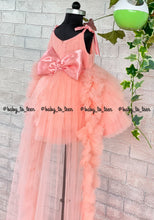 Load image into Gallery viewer, BT470 Single Color Party Wear Frock with Shoulder Straps and Back Trail
