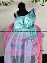 Load image into Gallery viewer, BT1193 Multi Color Long Trail Party Wear Frock
