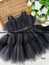 Load image into Gallery viewer, BT335 Fluffy Sleeveless Party Wear Frock with Transparent Neck
