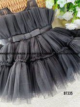 Load image into Gallery viewer, BT335 Fluffy Sleeveless Party Wear Frock with Transparent Neck
