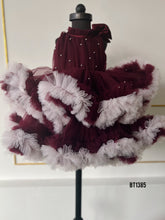 Load image into Gallery viewer, BT1385 Party Wear Ruffle Multicolour Frock for Baby Girls

