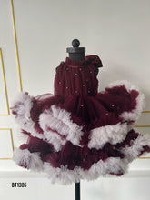Load image into Gallery viewer, BT1385 Party Wear Ruffle Multicolour Frock for Baby Girls
