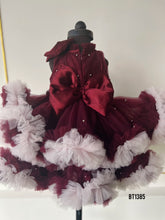 Load image into Gallery viewer, BT1385 Party Wear Ruffle Multicolour Frock for Baby Girls
