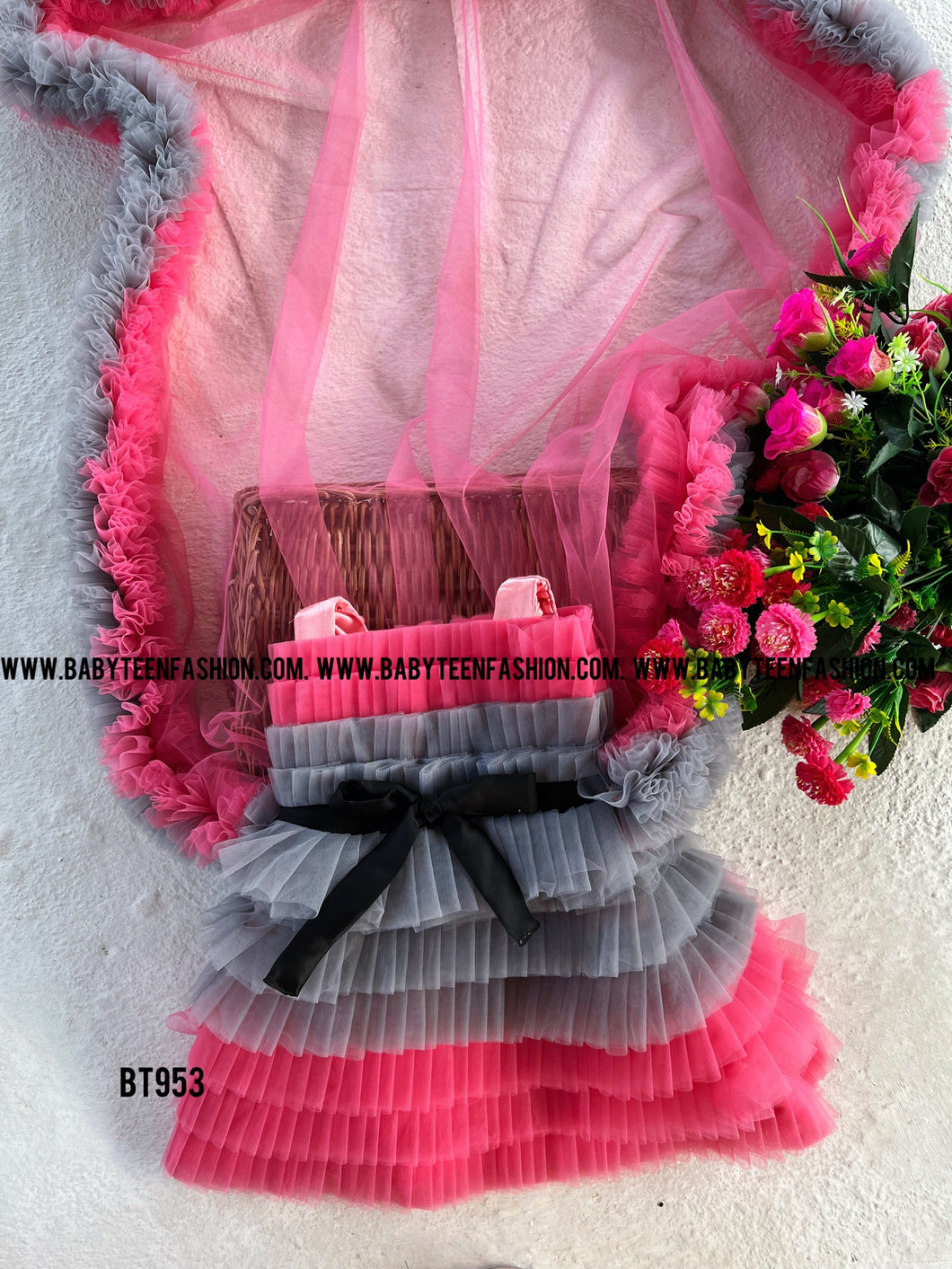 BT953 Multicolour Longtail Frock