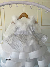 Load image into Gallery viewer, BT1387 Designer Party wear White Frock
