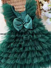 Load image into Gallery viewer, BT954 Green Multi Layer Long Party wear Gown
