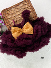 Load image into Gallery viewer, BT680 Purple Color Double Ruffled One Shoulder Partywear Frock
