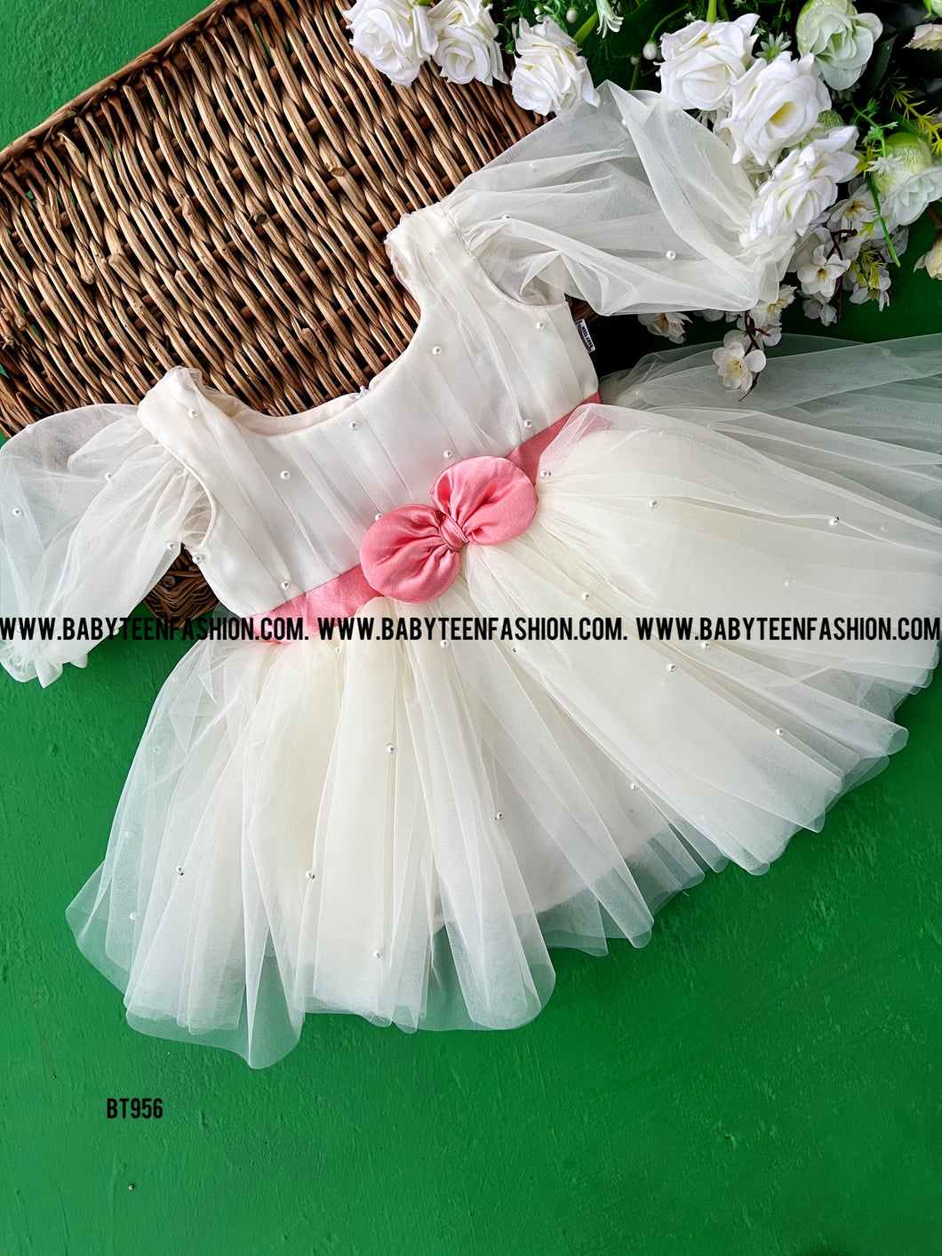BT956 Enchanted Pearl White Gown