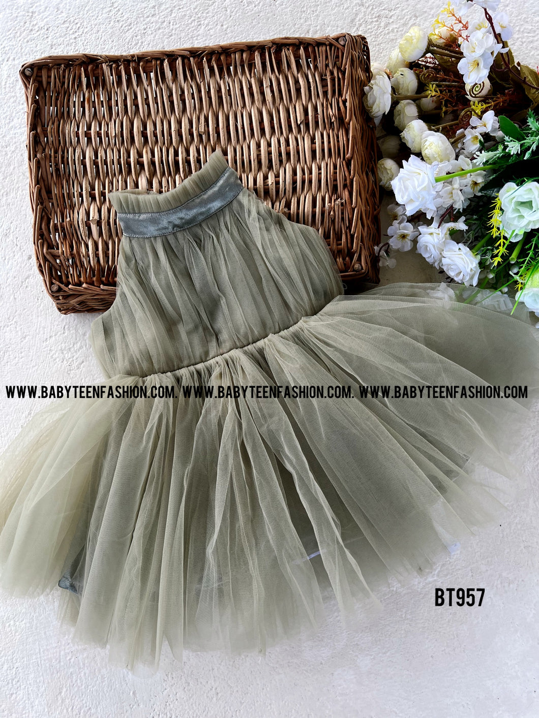 BT957 Misty Sage Elegance Dress – Graceful Celebrations Await