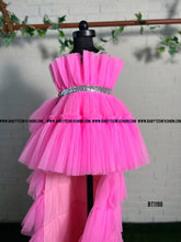 Load image into Gallery viewer, BT1198 Pastel Pink Frock with Long Detachable Trail
