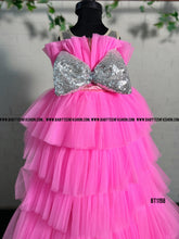 Load image into Gallery viewer, BT1198 Pastel Pink Frock with Long Detachable Trail
