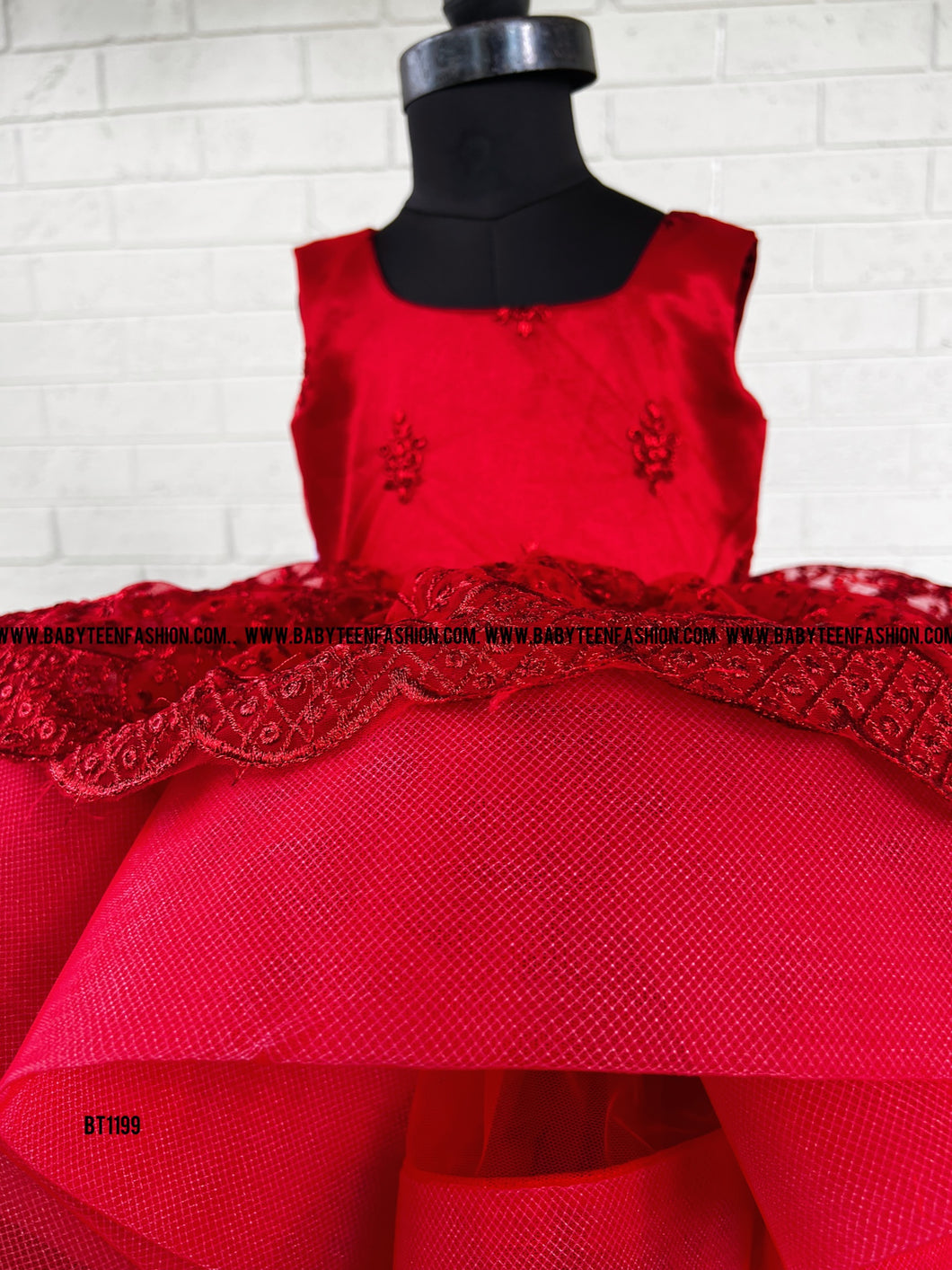 BT1199 Radiant Ruby Celebration Dress – Let Her Shine Bright
