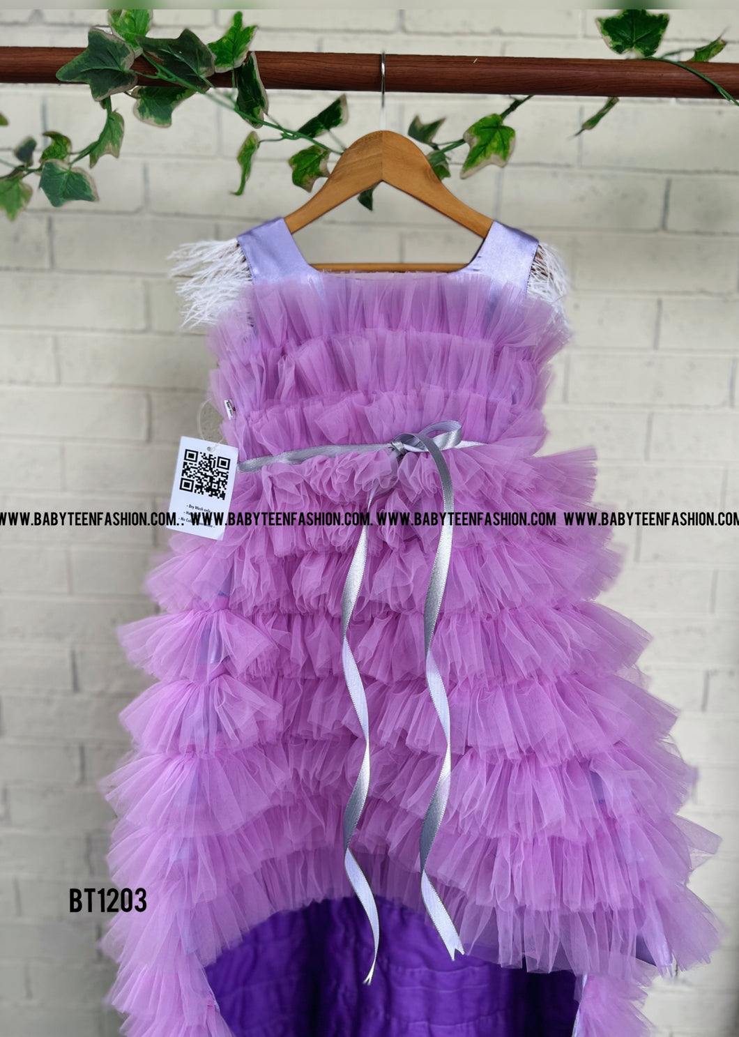 BT1203 Mutli Layer Long Trail Birthday Frock