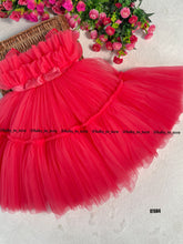 Load image into Gallery viewer, BT684 Radiant Ruby Ruffles Dress - Perfect for Celebratory Splendor
