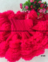 Load image into Gallery viewer, BT1206 Multi Ruffle One Shoulder Birthday Frock
