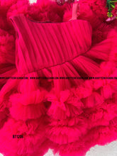 Load image into Gallery viewer, BT1206 Multi Ruffle One Shoulder Birthday Frock
