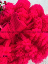 Load image into Gallery viewer, BT1206 Multi Ruffle One Shoulder Birthday Frock
