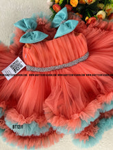 Load image into Gallery viewer, BT1211 Double Ruffle Birthday Frock Shoulder Bow
