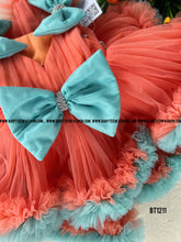 Load image into Gallery viewer, BT1211 Double Ruffle Birthday Frock Shoulder Bow
