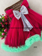 Load image into Gallery viewer, BT1213 Semi Partywear Double Bow Frock with Ruffle
