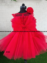 Load image into Gallery viewer, BT1215 Scarlet Salsa Ruffle Dress – Dance into Delight
