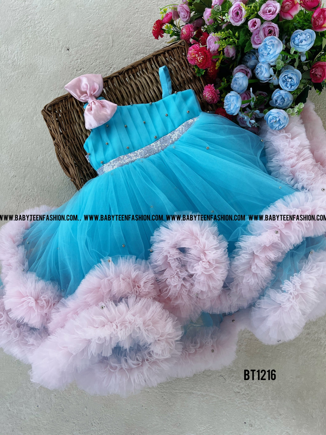 BT1216 Double Layer Bouncy Birthday Frock