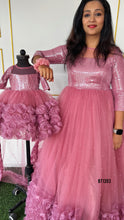 Load image into Gallery viewer, BT1393MB Aqua Elegance – Chic Mother &amp; Child Couture Set
