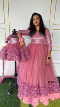 Load image into Gallery viewer, BT1393MB Aqua Elegance – Chic Mother &amp; Child Couture Set
